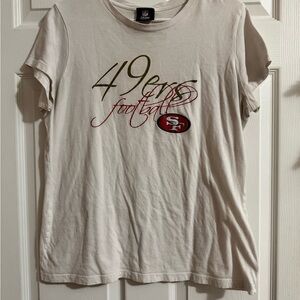 Women's White 49ers Football T-Shirt